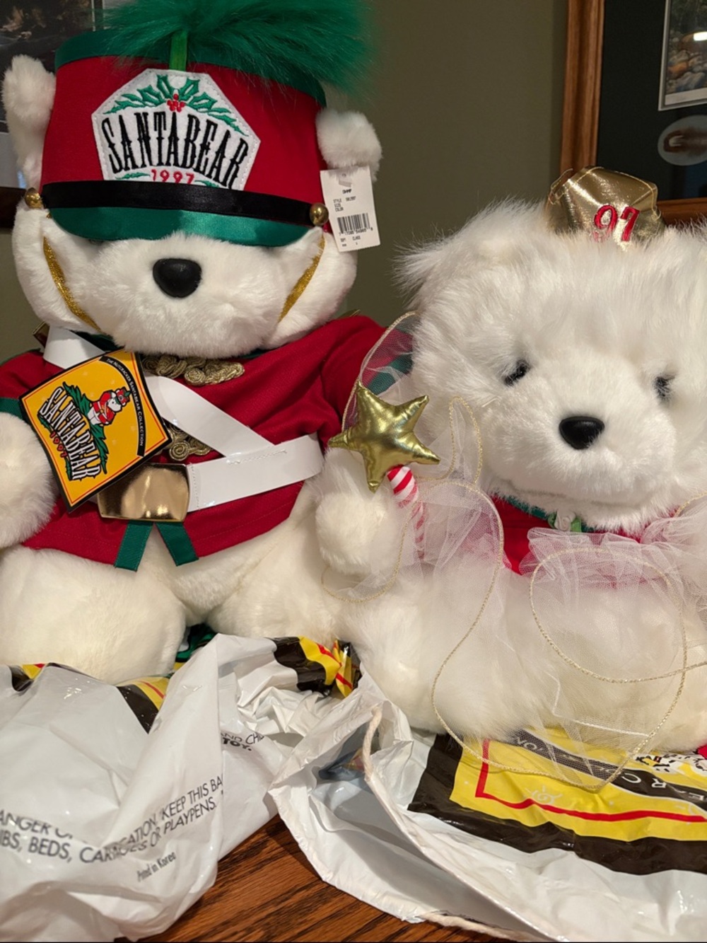 Santa Bears Mr and Mrs 1997